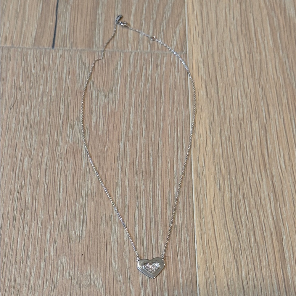 Sterling silver heart shaped necklace